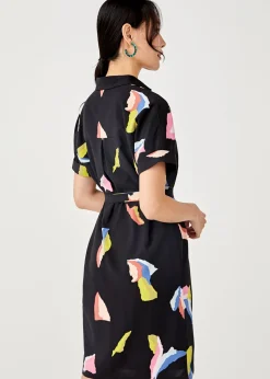 Kyleigh Printed Button-down Shirt Dress