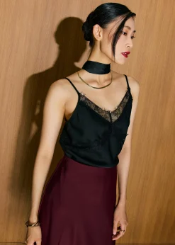 Lace Cut Out Camisole Top