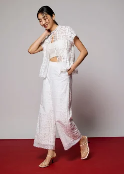 Lace High Waist Wide Leg Culottes