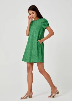 Lachelle Maternity Broderie Anglaise Puff Sleeve Dress