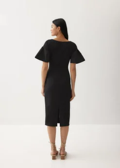 Lalaine Contrast Fabric Dress