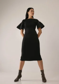 Lalaine Contrast Fabric Dress