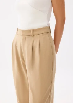 Lana Relaxed Melange Tailored Pants