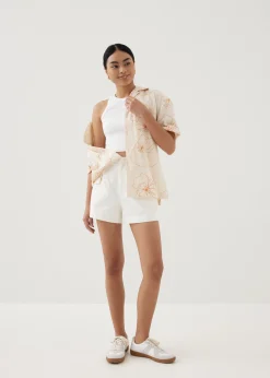 Lance Unisex Embroidered Collared Shirt in Rekindled Blooms