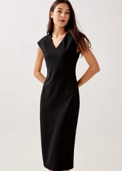 Laney Shoulder Padded Midaxi Dress