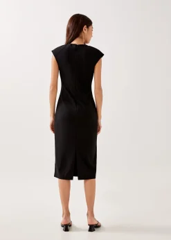 Laney Shoulder Padded Midaxi Dress