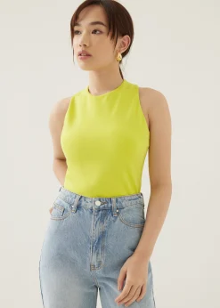 Lassie Padded Jersey Cross Back Tank Top