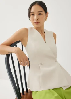 Lassie V-neck Peplum Wrap Top