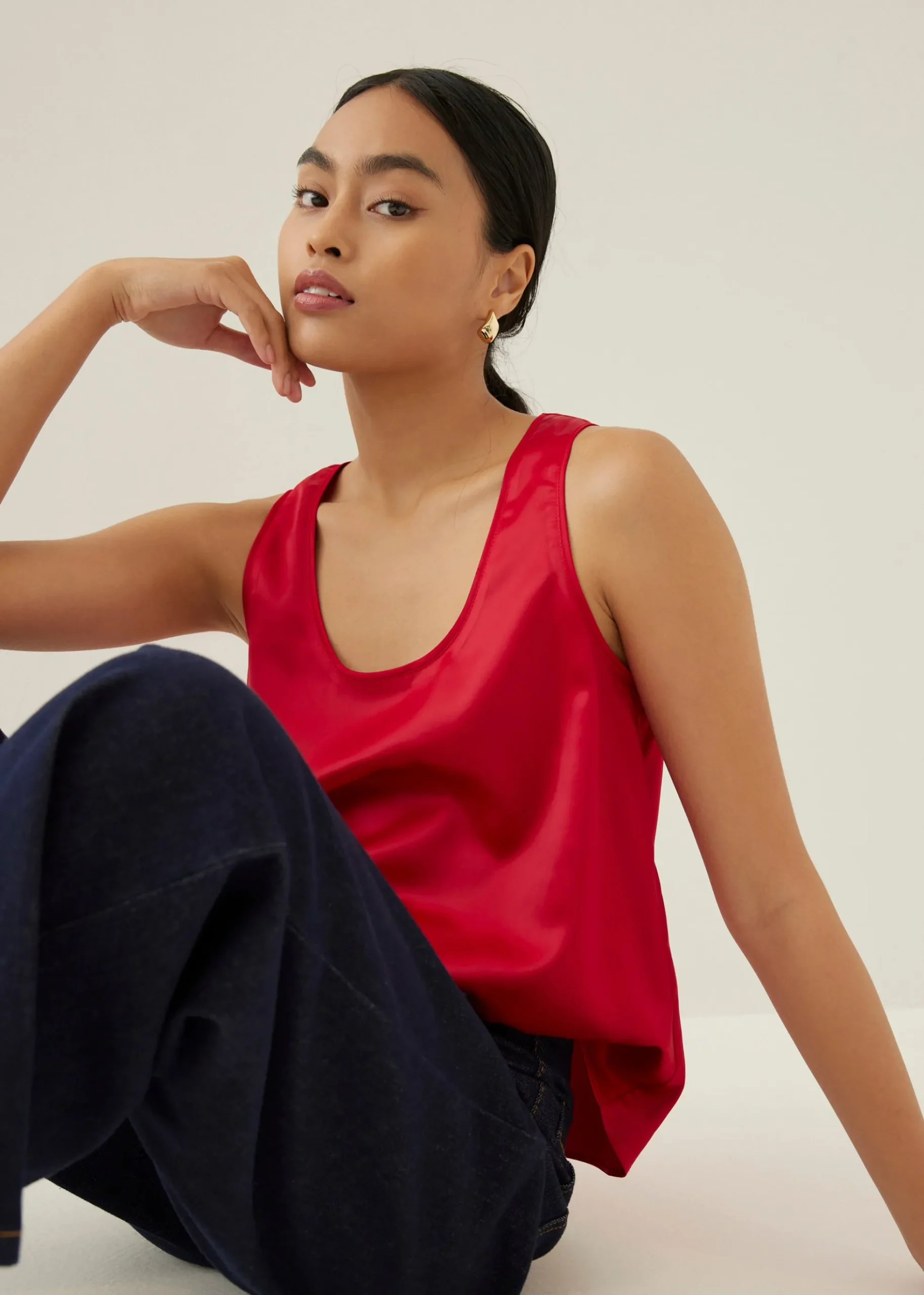 Laurice Satin Tank Top