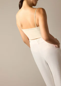 Leggy™ Alma Elastic Crepe High Waist Straight Leg Pants