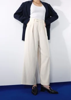 Leggy™ Andy Tailored Pinstripe Super High Waist Straight Leg Pants