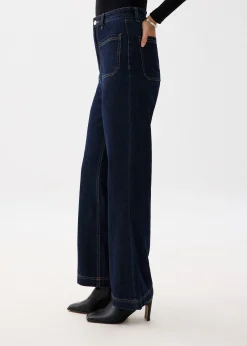 Leggy™ Denim High Waist Flare Sailor Jeans