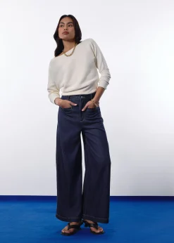 Leggy™ Denim High Waist Wide Leg Jeans