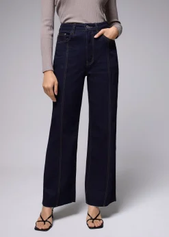 Leggy™ Denim Pintuck Straight Leg Jeans