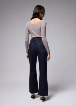 Leggy™ Denim Pintuck Straight Leg Jeans
