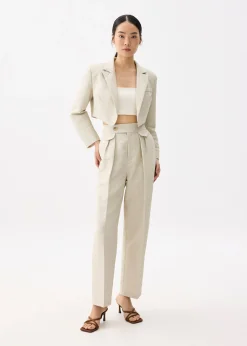 Leggy™ Elastic Pleated Straight Leg Pants
