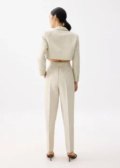 Leggy™ Elastic Pleated Straight Leg Pants