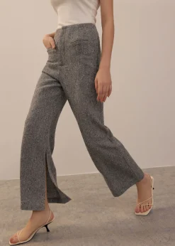 Leggy™ Elastic Tweed High Waist Kick Flare Pants
