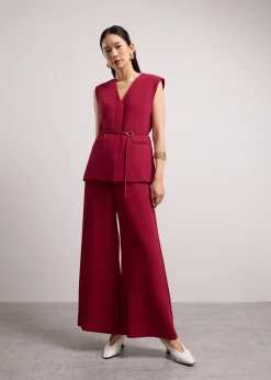 Leggy™ Jules Tailored Crepe Palazzo Pants