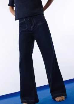 Leggy™ Kei Denim High Waist Kick Flare Sailor Jeans