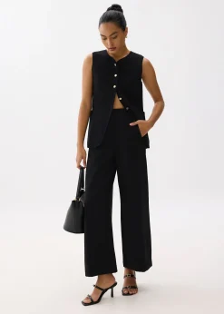 Leggy™ Lia Elastic High Waist Wide Leg Pants
