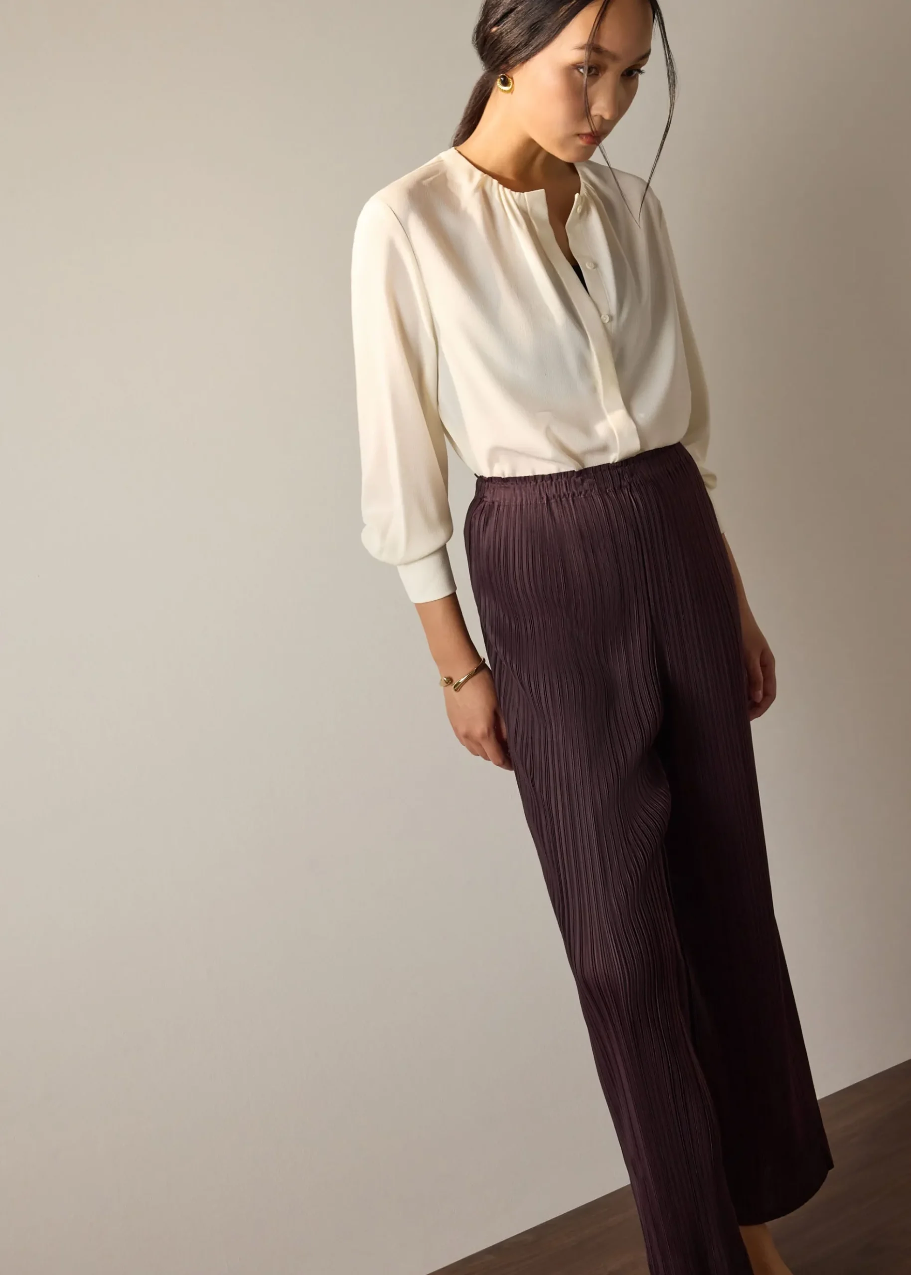 Leggy™ Liv Elastic Plisse Straight Leg Pants
