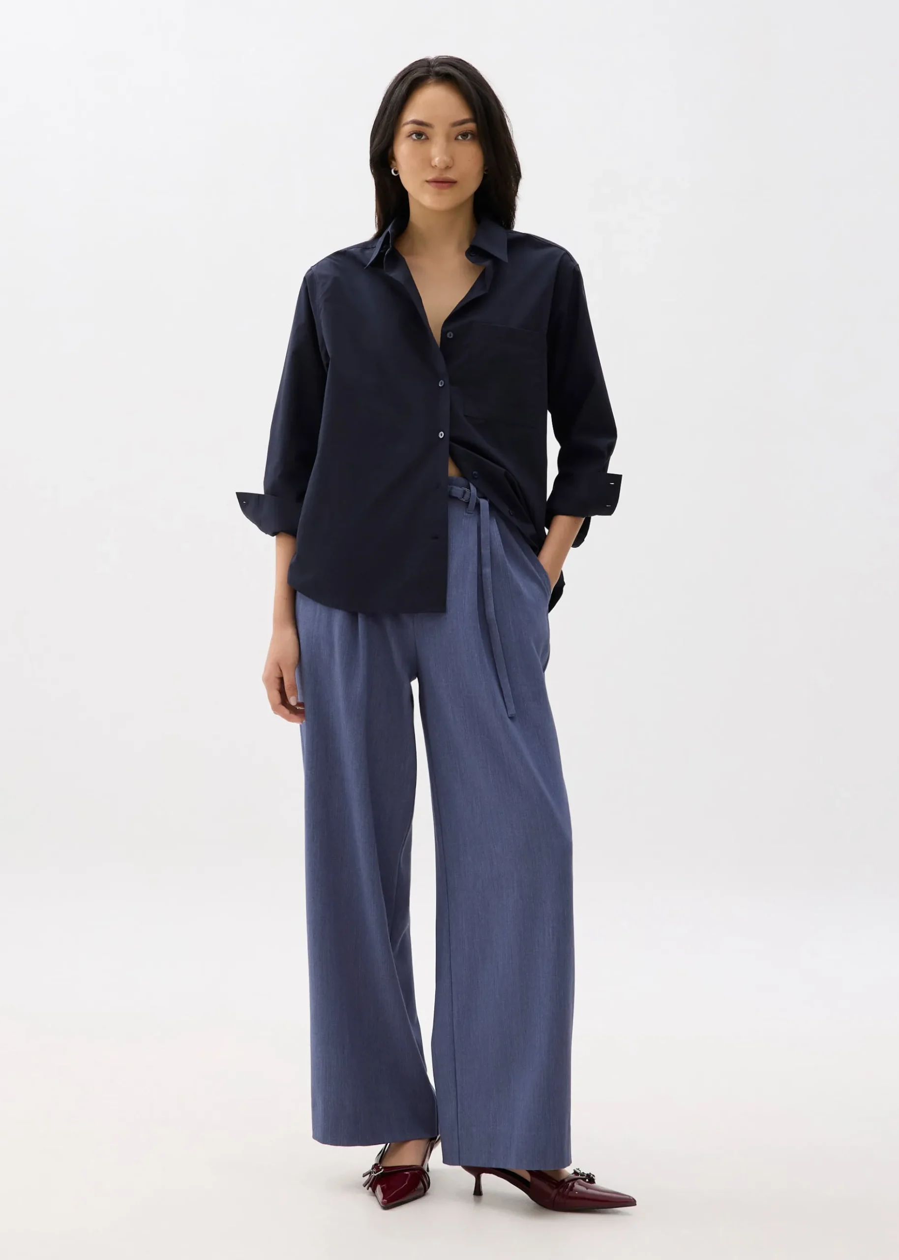 Leggy™ Mayumi Elastic Pleated Wide Leg Pants