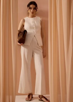 Leggy™ Pvara Textured Flare Pants