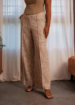 Leggy™ Tweed High Waist Wide Leg Pants