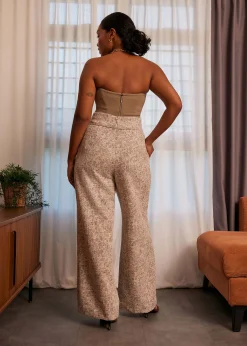 Leggy™ Tweed High Waist Wide Leg Pants