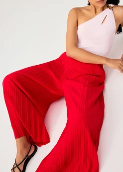 Leggy™ Wei Elastic Sunray Pleated Palazzo Pants