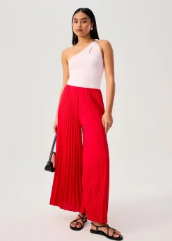 Leggy™ Wei Elastic Sunray Pleated Palazzo Pants