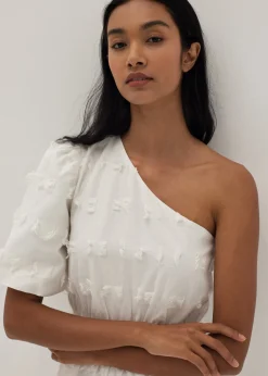 Leighton Textured Toga Flare Dress