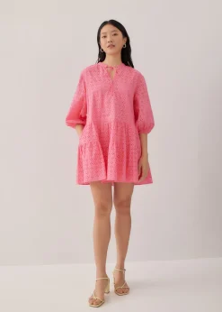 Leni Broderie Tiered Mini Dress