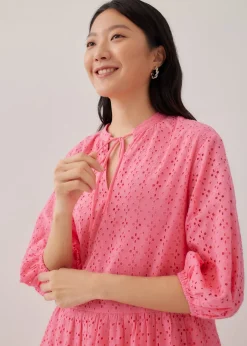 Leni Broderie Tiered Mini Dress