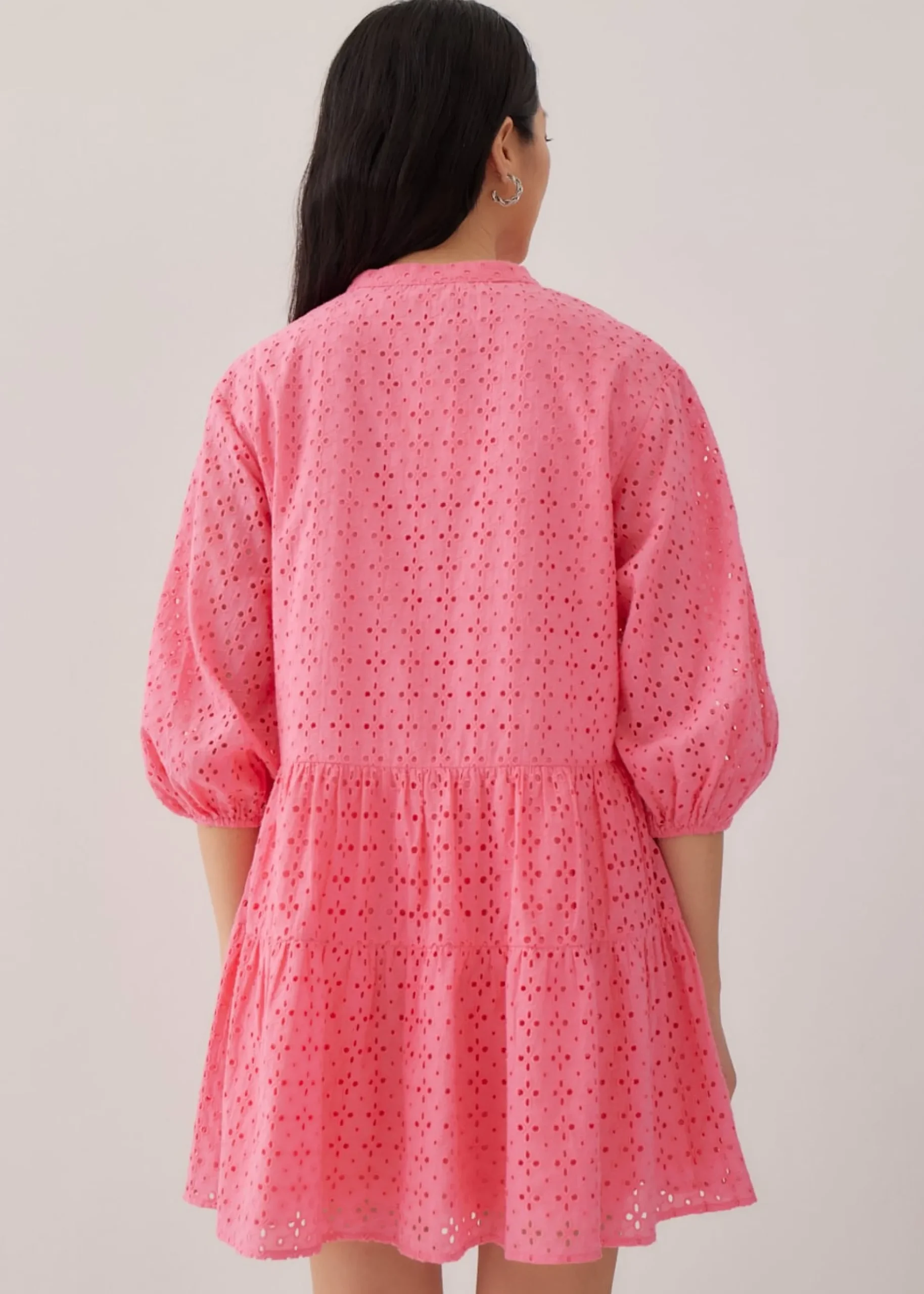 Leni Broderie Tiered Mini Dress