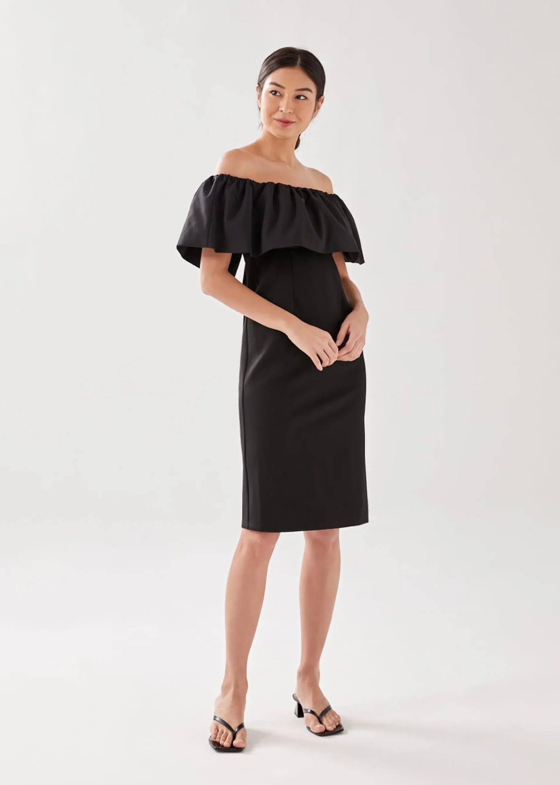 Lennox Off Shoulder Midi Dress