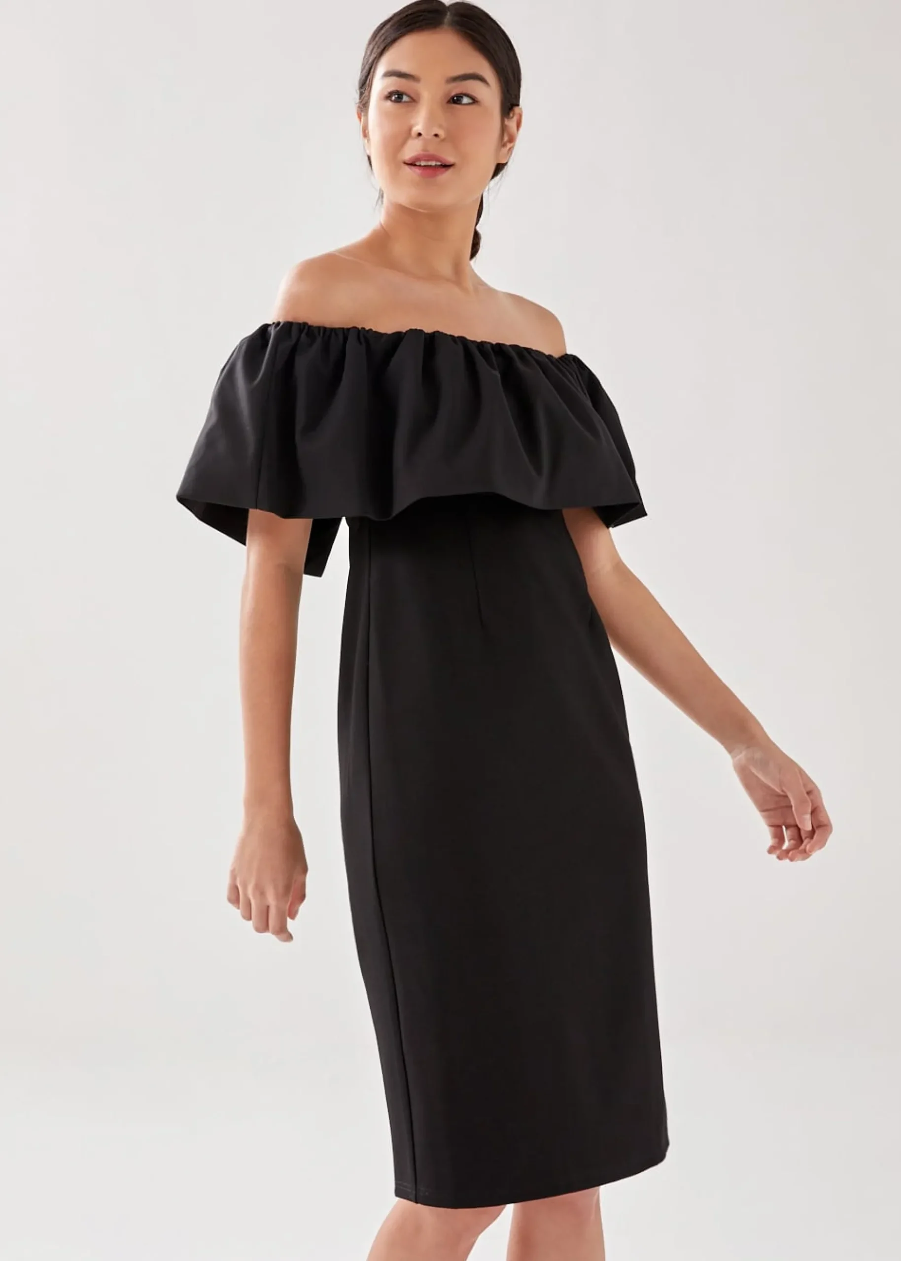 Lennox Off Shoulder Midi Dress