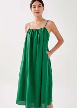 Leone Tie Back Textured Midaxi Dress