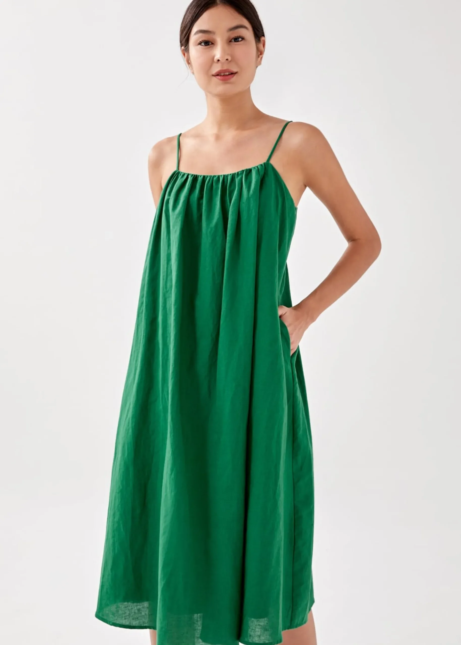 Leone Tie Back Textured Midaxi Dress
