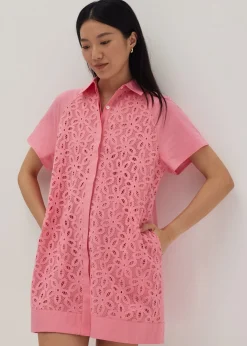 Letizia Mixed Fabric Shirt Dress