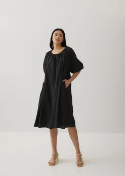 Levi Notch Neck Puff Sleeve Dress