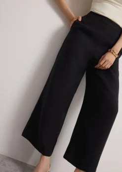 Lia Tweed High Waist Wide Leg Culottes