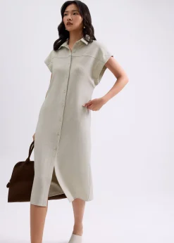 Lian Button Down Column Midaxi Dress