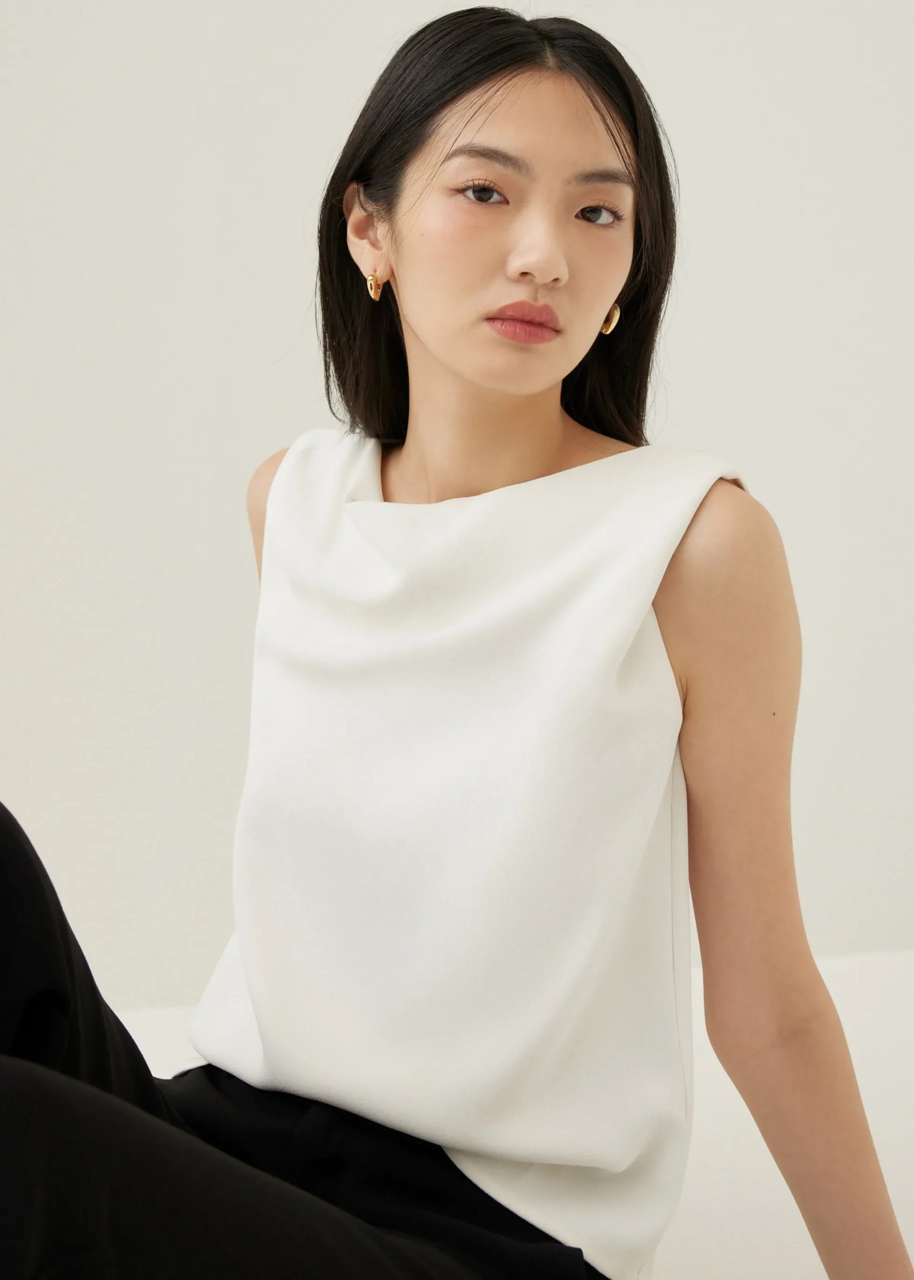 Lindea Drape Shell Top