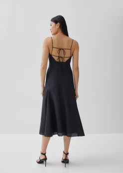 Linea Padded Fit & Flare Midi Dress