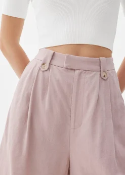 Linen A-line Shorts