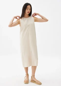 Linen Shift Midi Dress