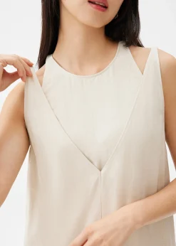 Linen Shift Midi Dress