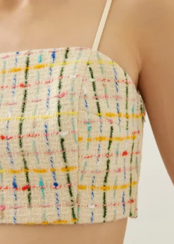Linette Tweed Crop Top